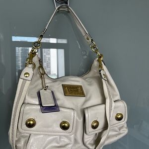 Coach White Leather Poppy Satchel